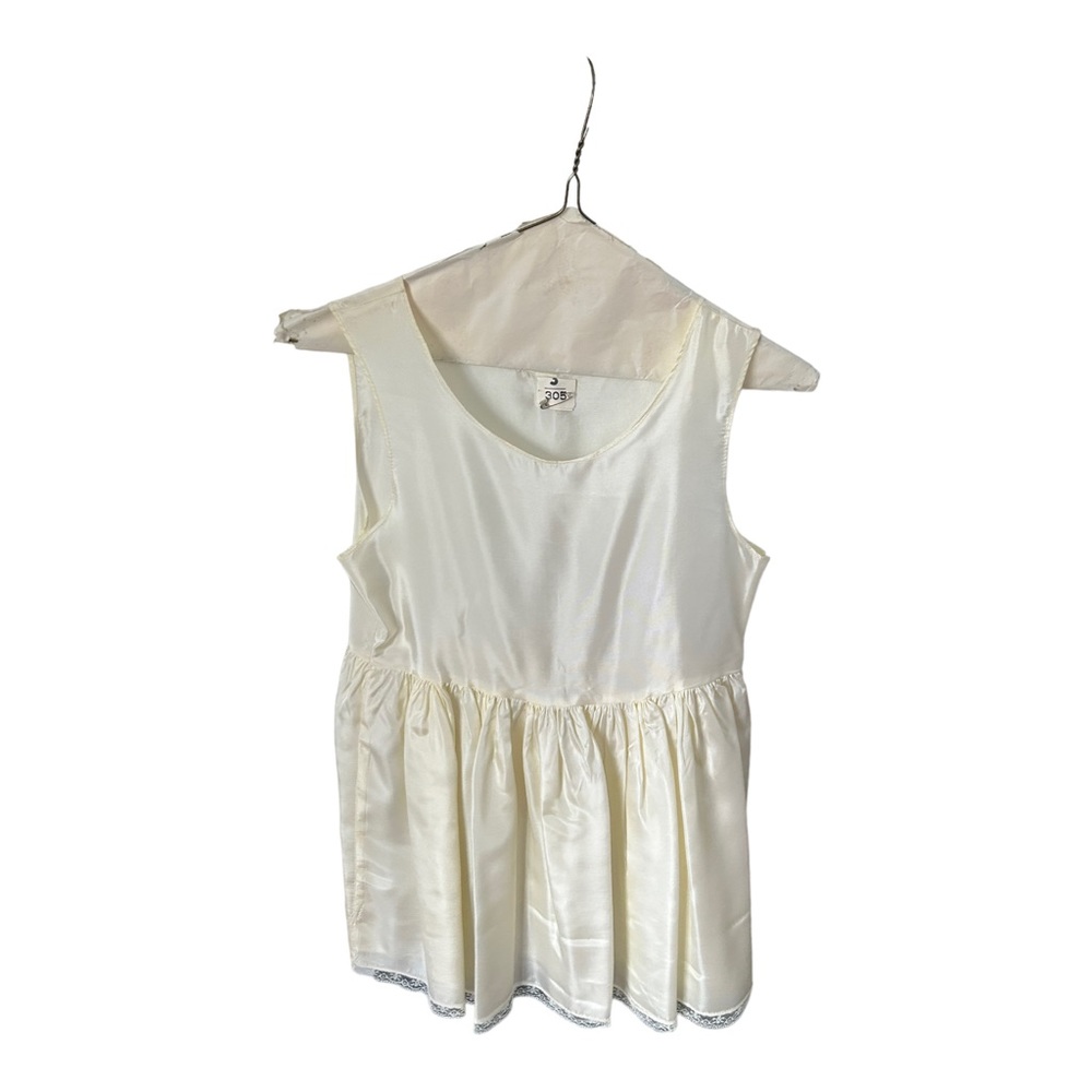 VTG First Holy Communion Dress Cream Lace 3 Piece 80s 90s Dress Slip Scarf READ - Picture 13 of 16